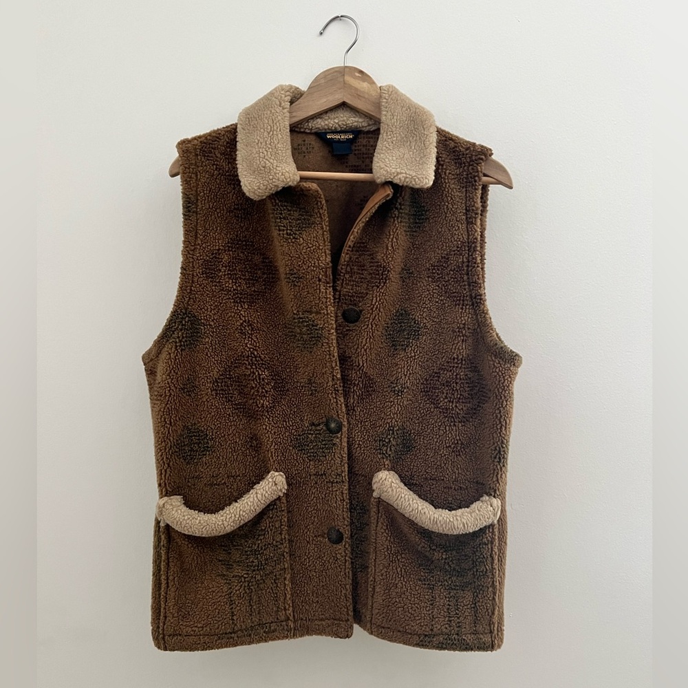 Vintage Woolrich Tan Button Up Vest